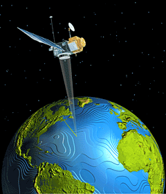 topex poseidon satellite scanning earth's oceans